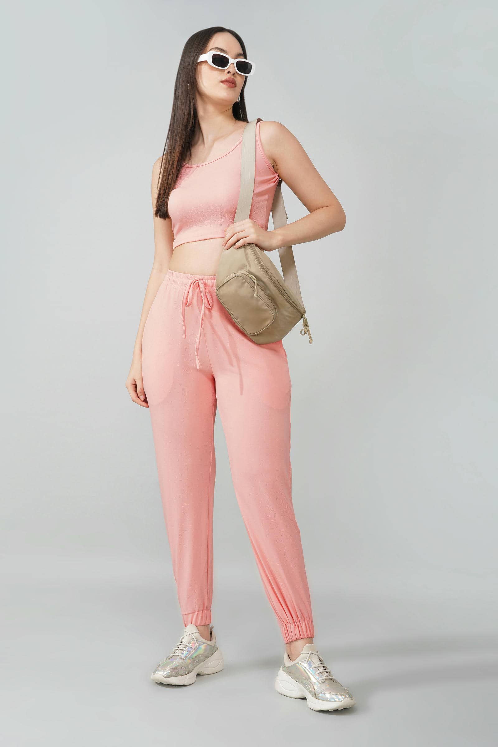 Blush Pink Tank & Jogger Set