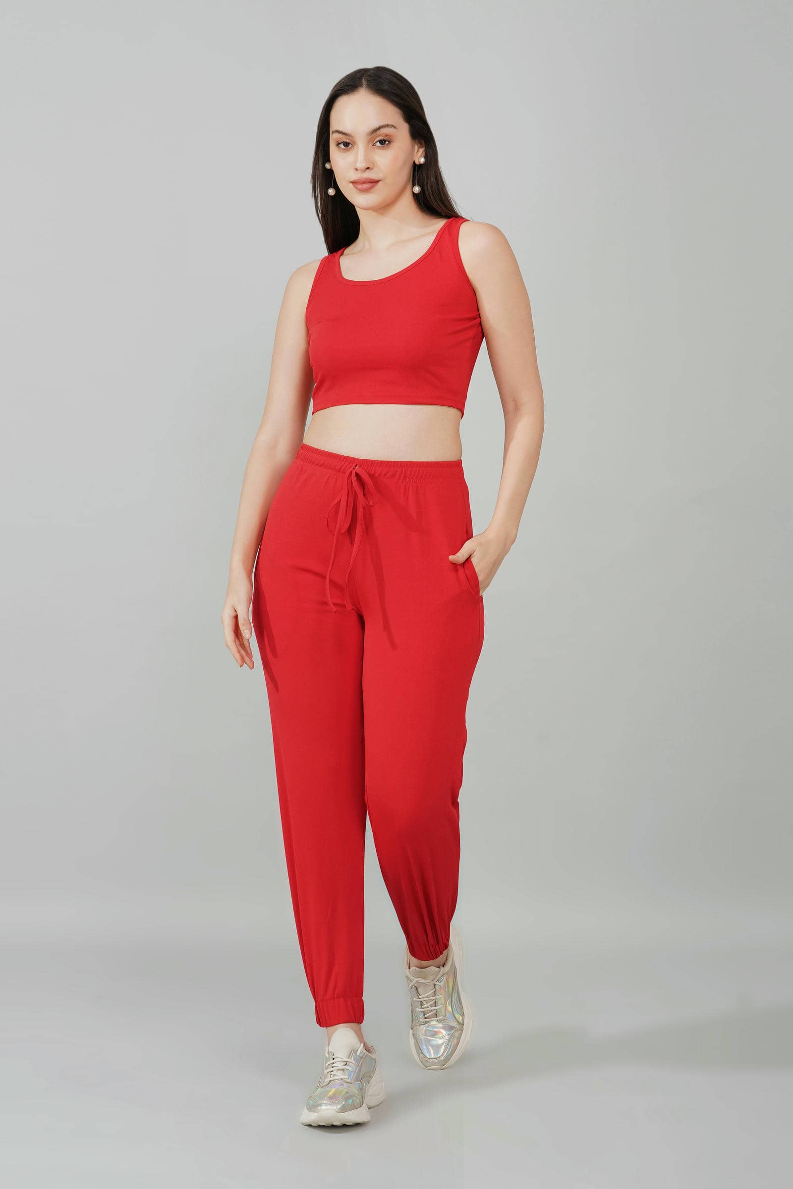 Red Tank & Jogger Set