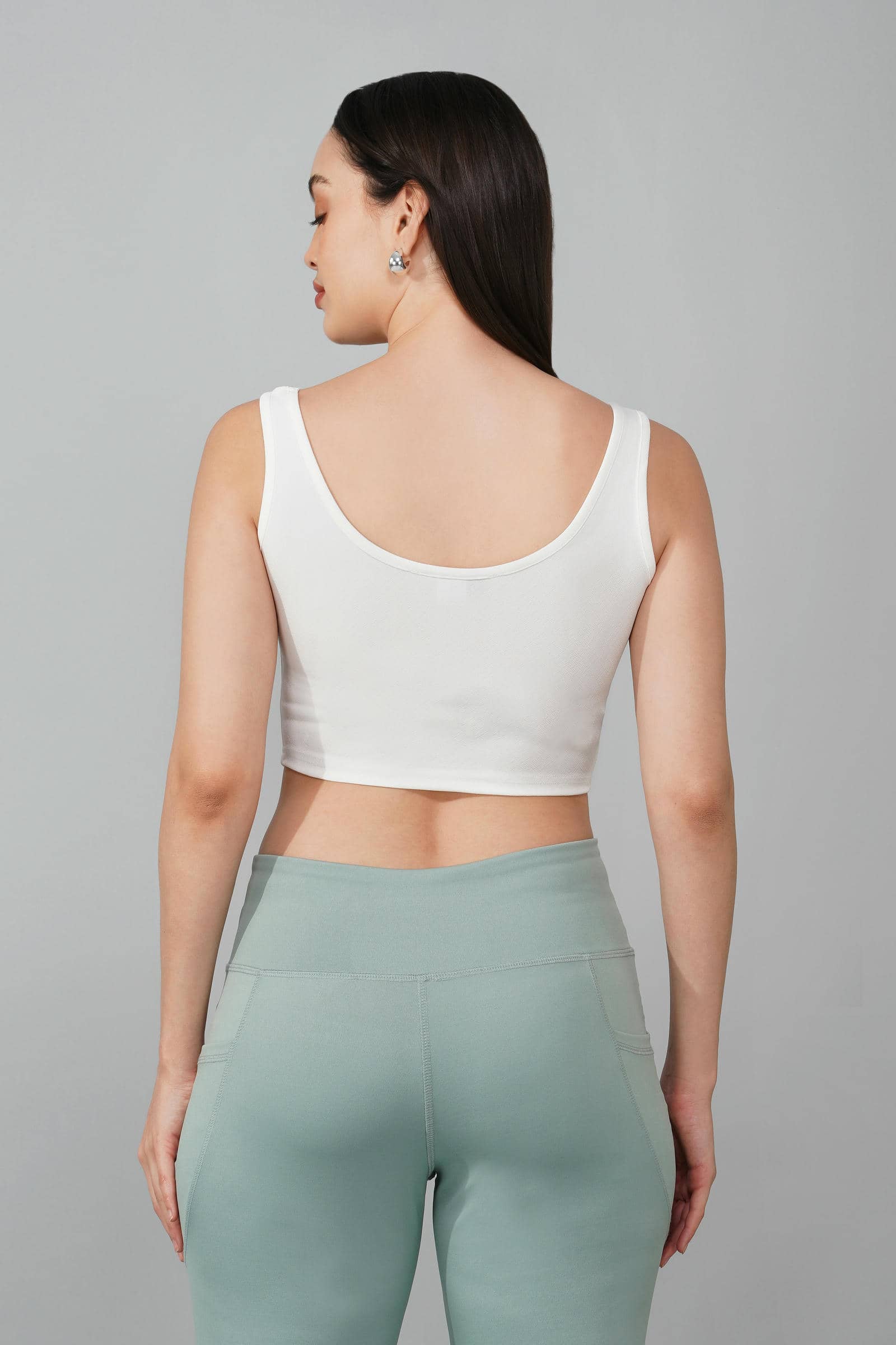 White Corset Crop Top