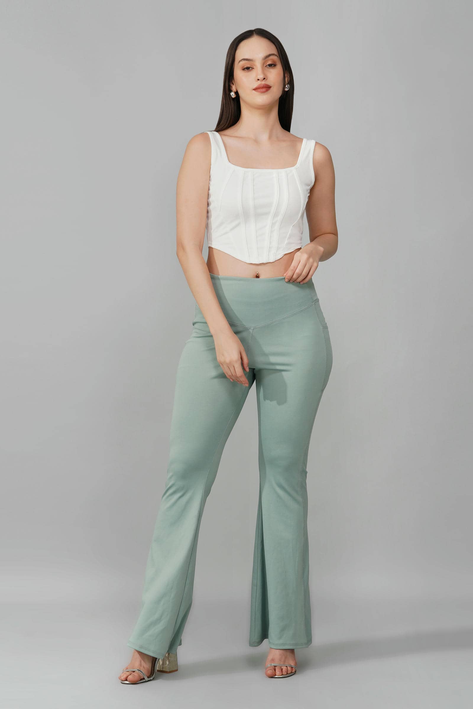 White Corset Crop Top