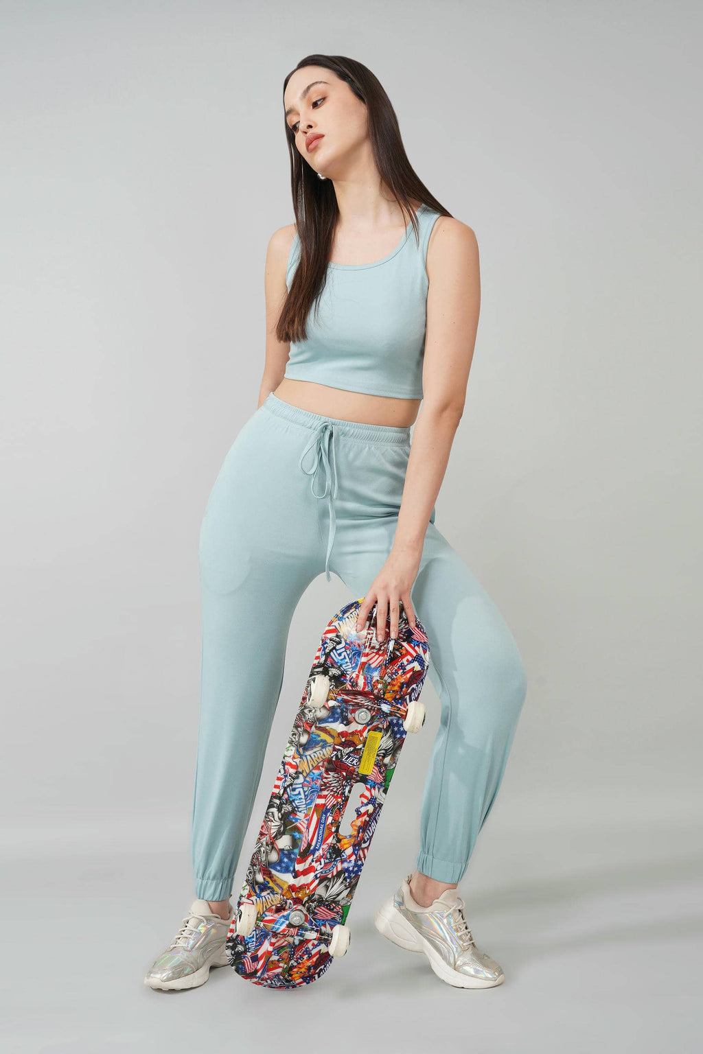 Sky Blue Tank & Jogger Set