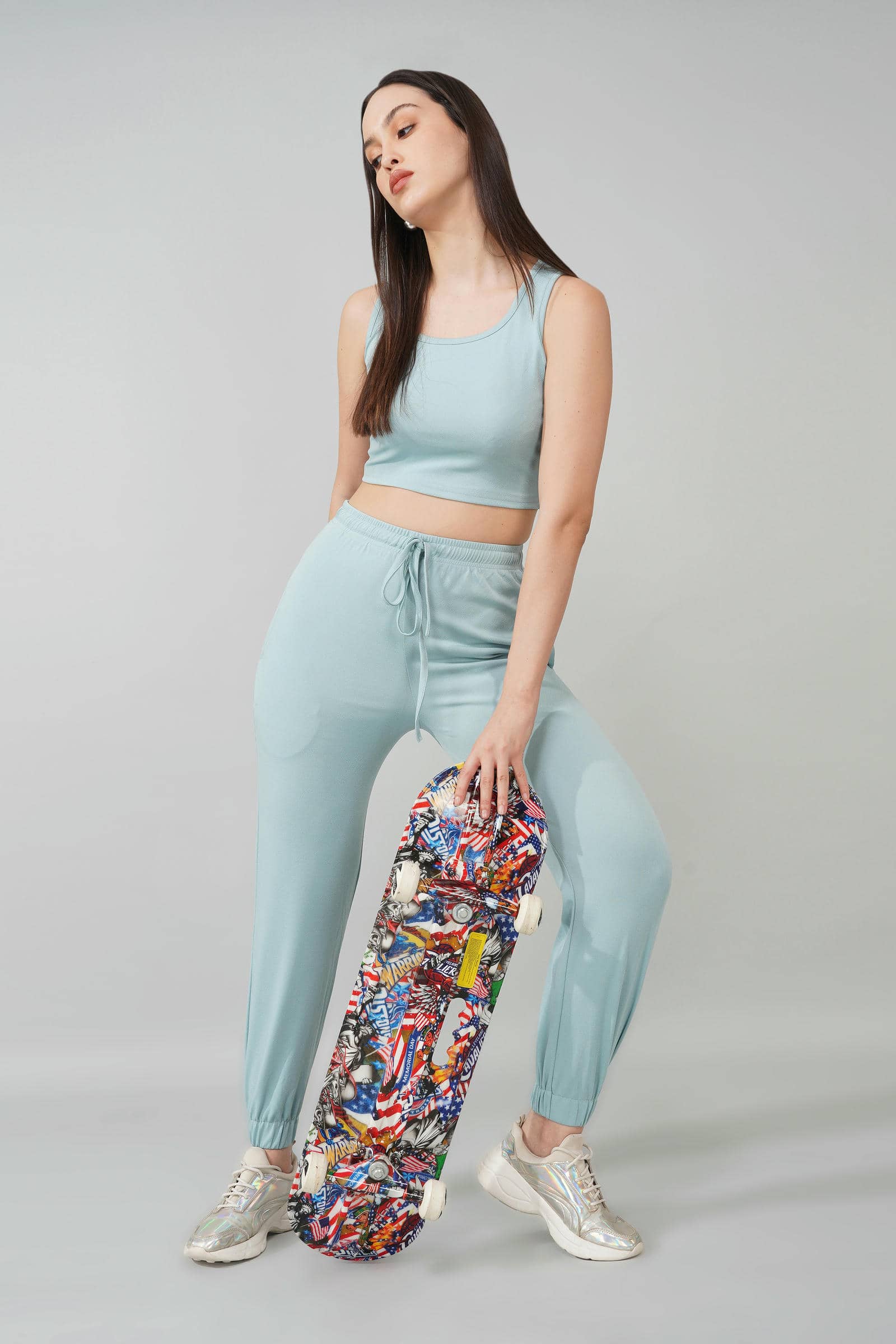Sky Blue Tank & Jogger Set