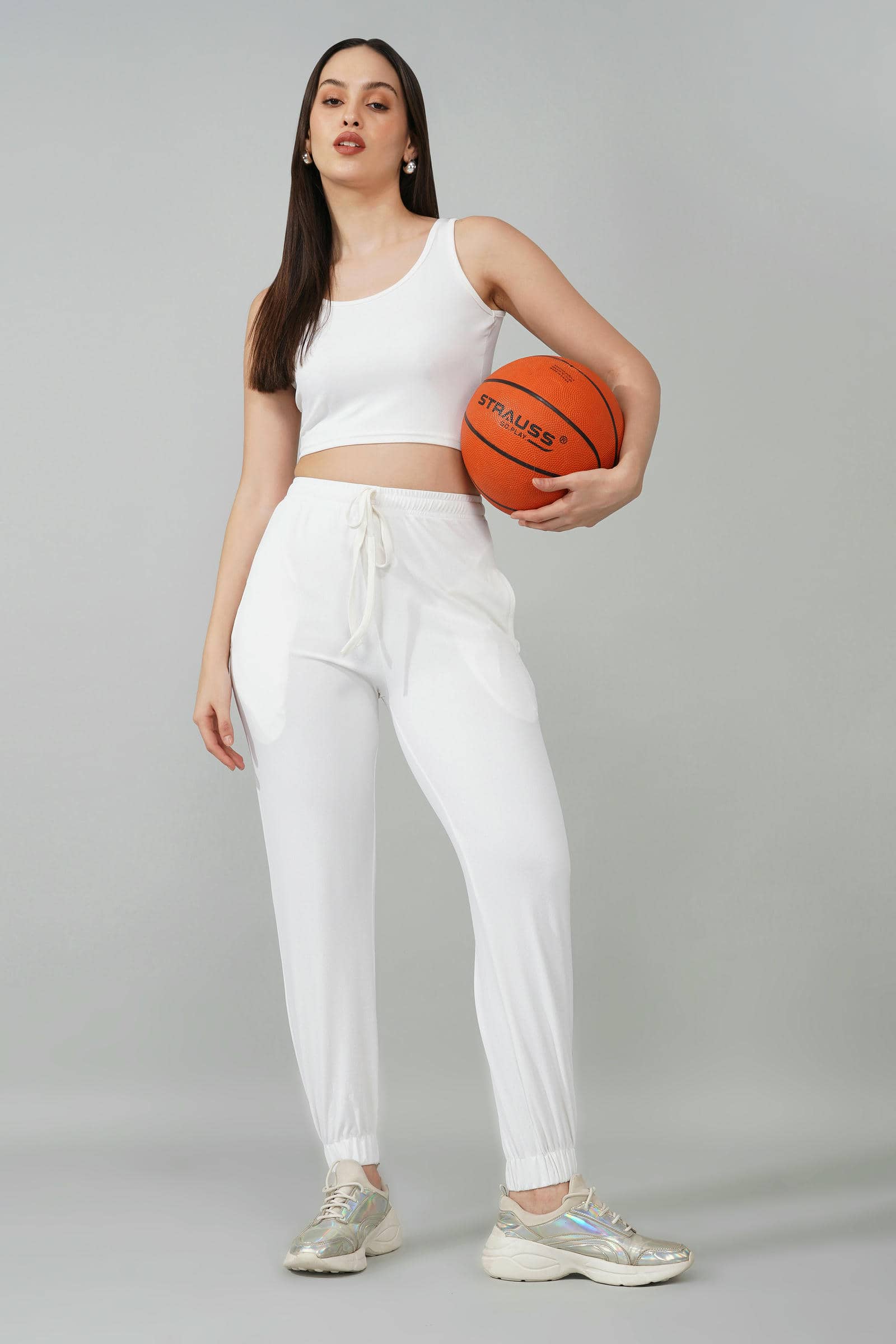 White Tank & Jogger Set