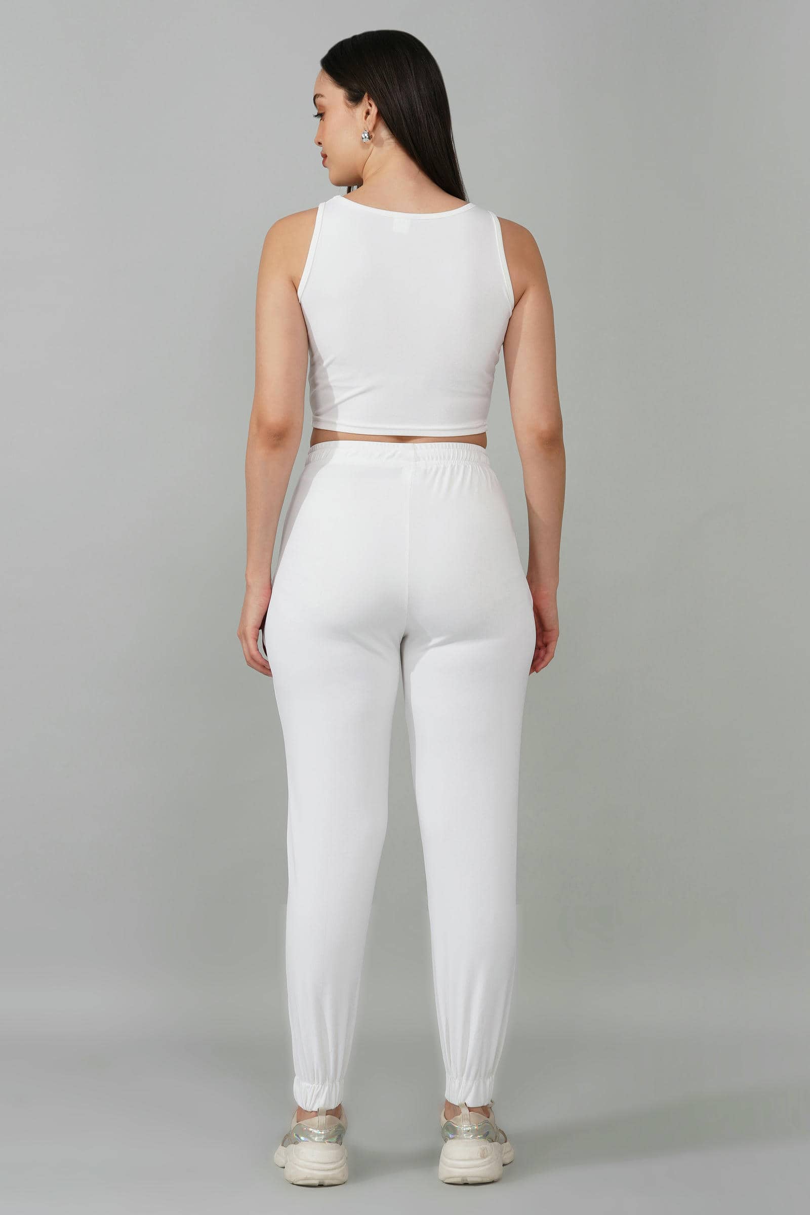 White Tank & Jogger Set