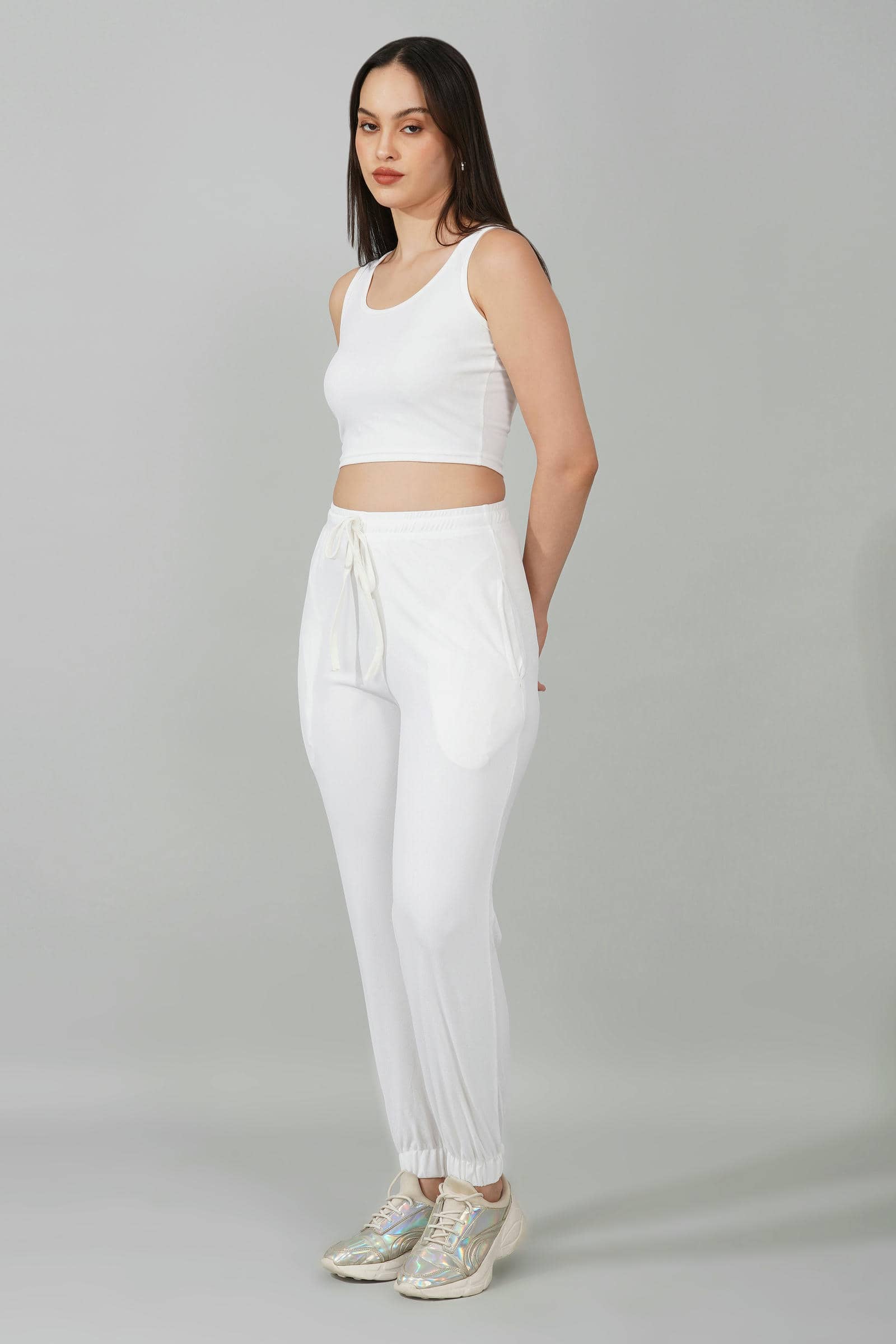 White Tank & Jogger Set