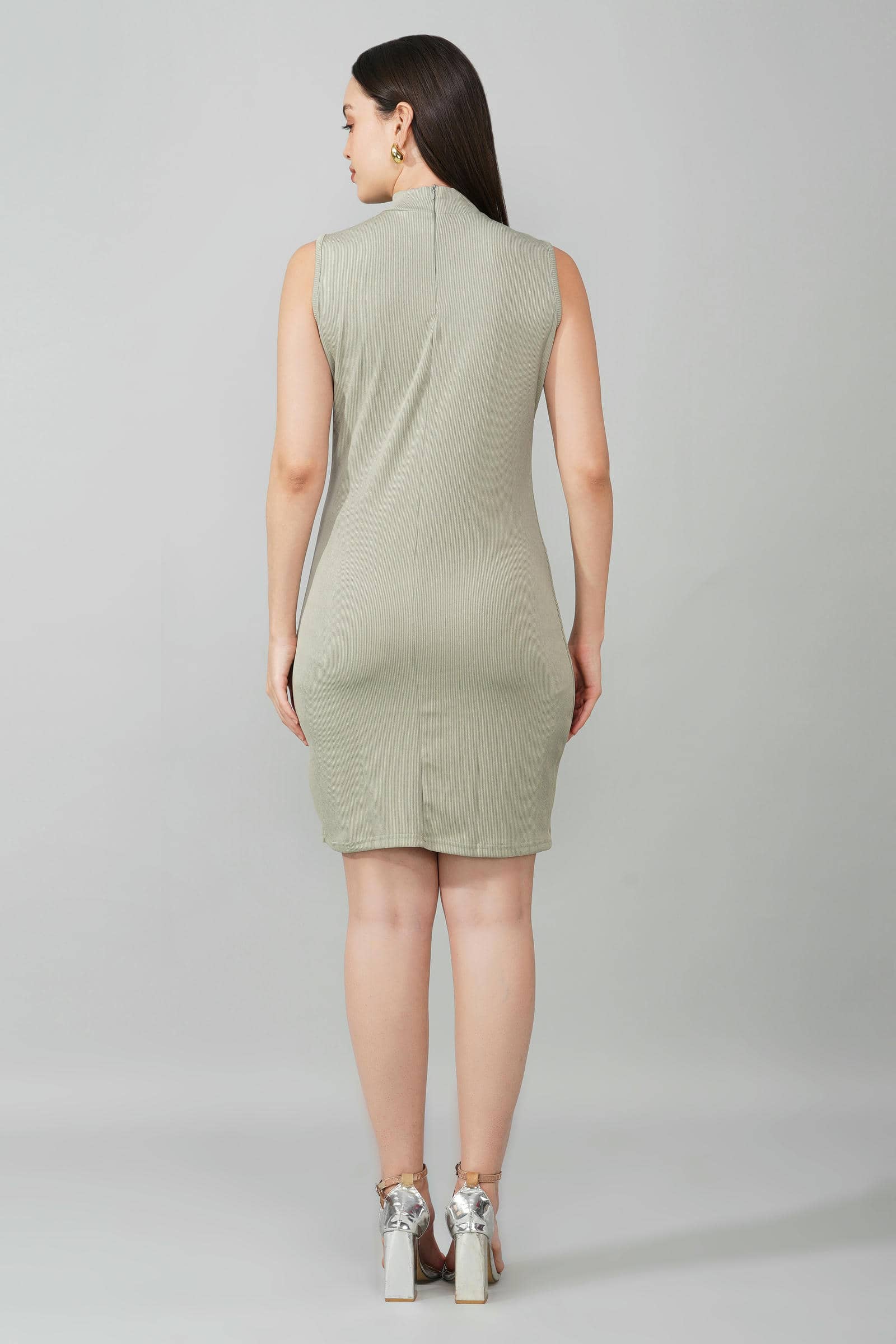 Beige Bodycon Dress