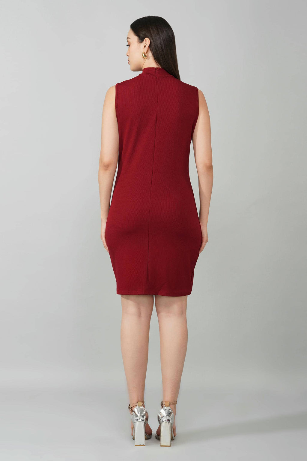 Burgundy Bodycon Dress