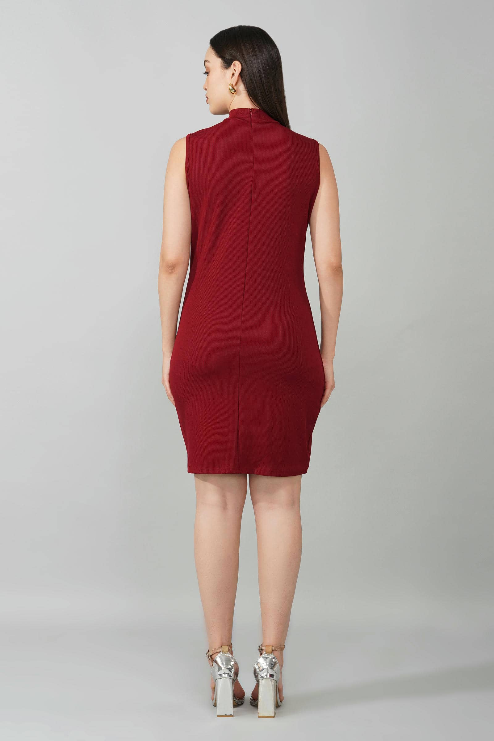 Burgundy Bodycon Dress