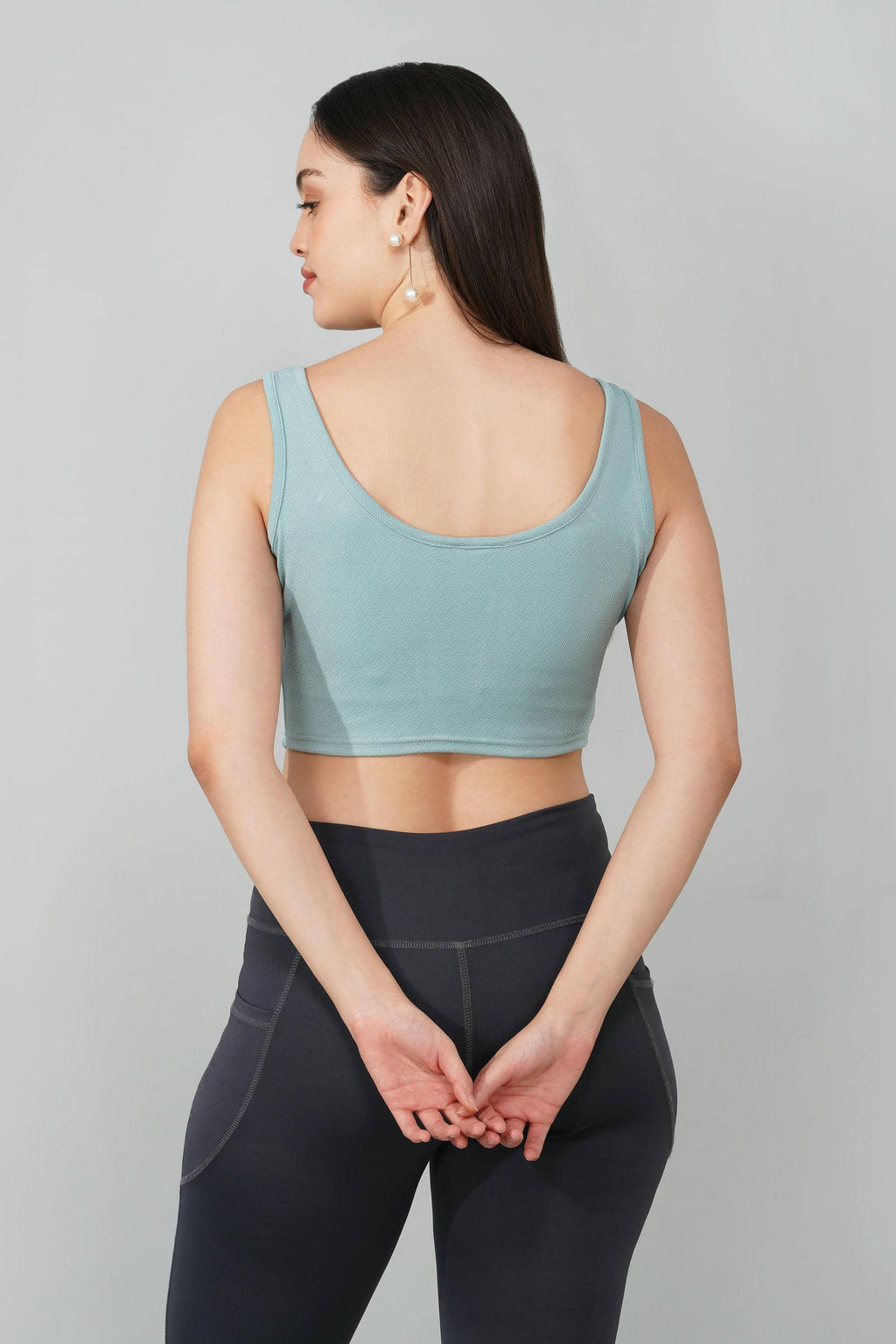 Mint Green Corset Crop Top