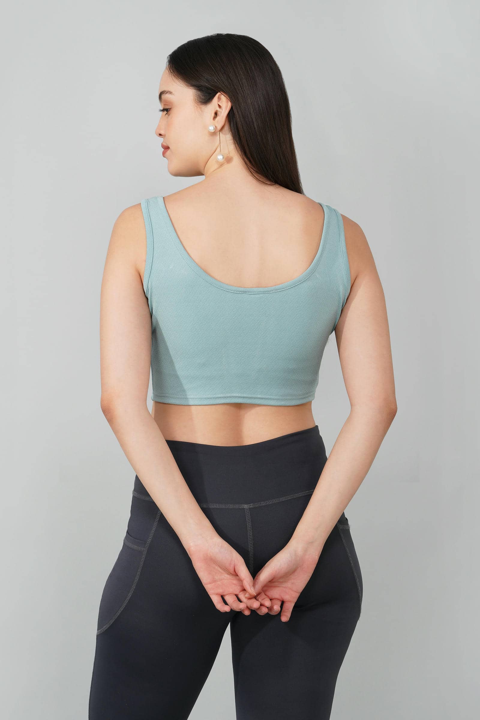Mint Green Corset Crop Top