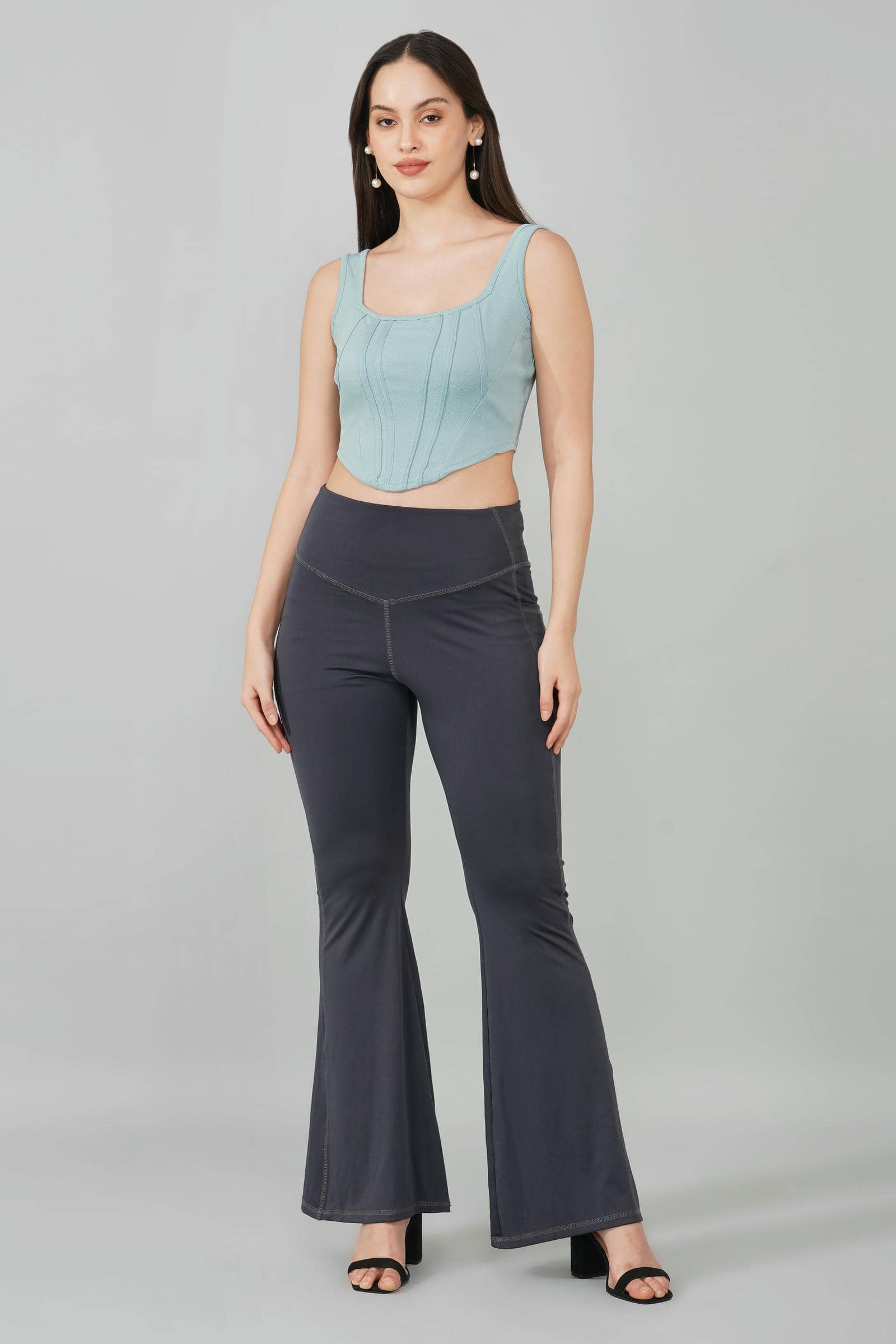 Mint Green Corset Crop Top