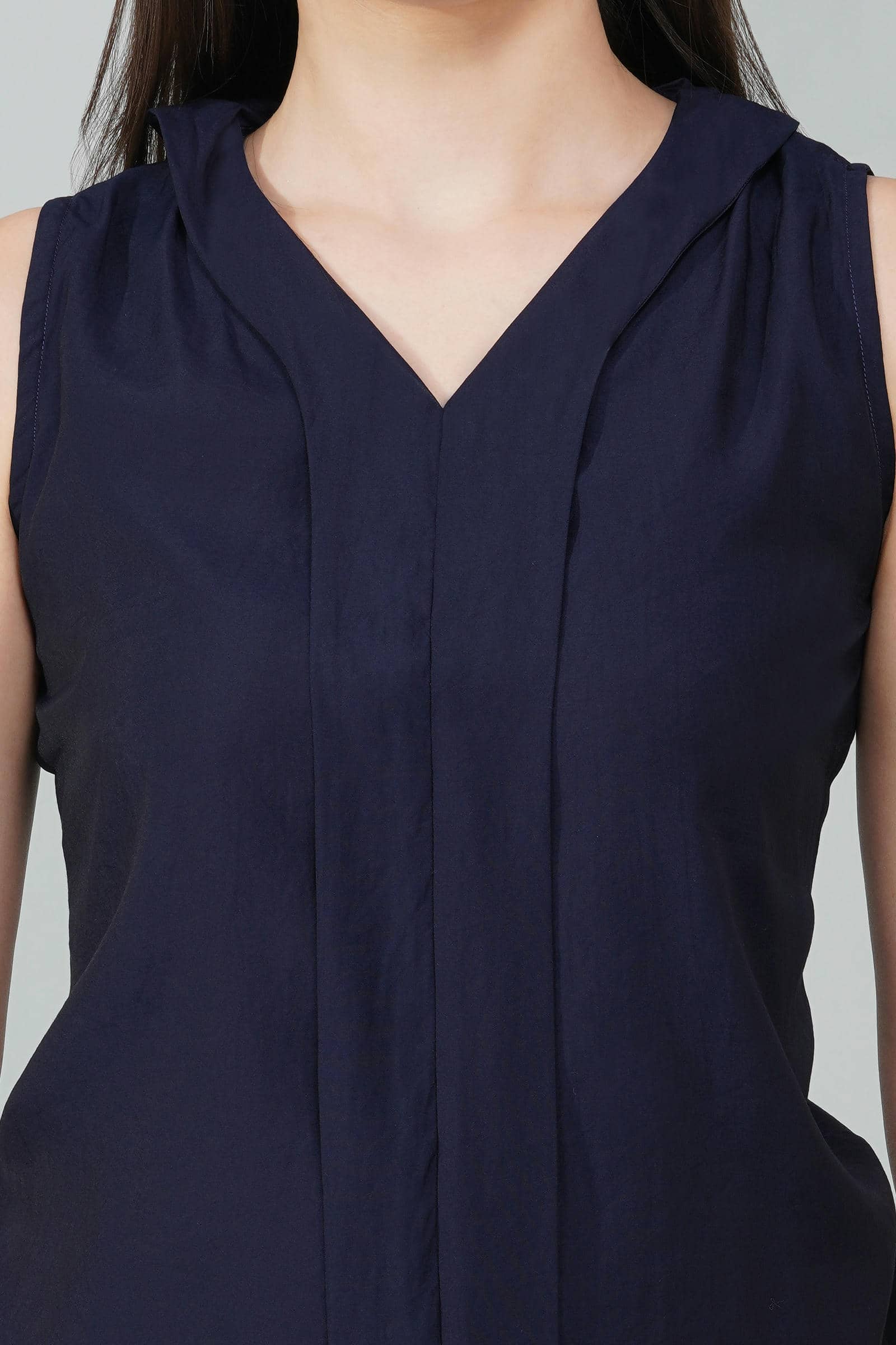 Navy Blue Sleeveless Top
