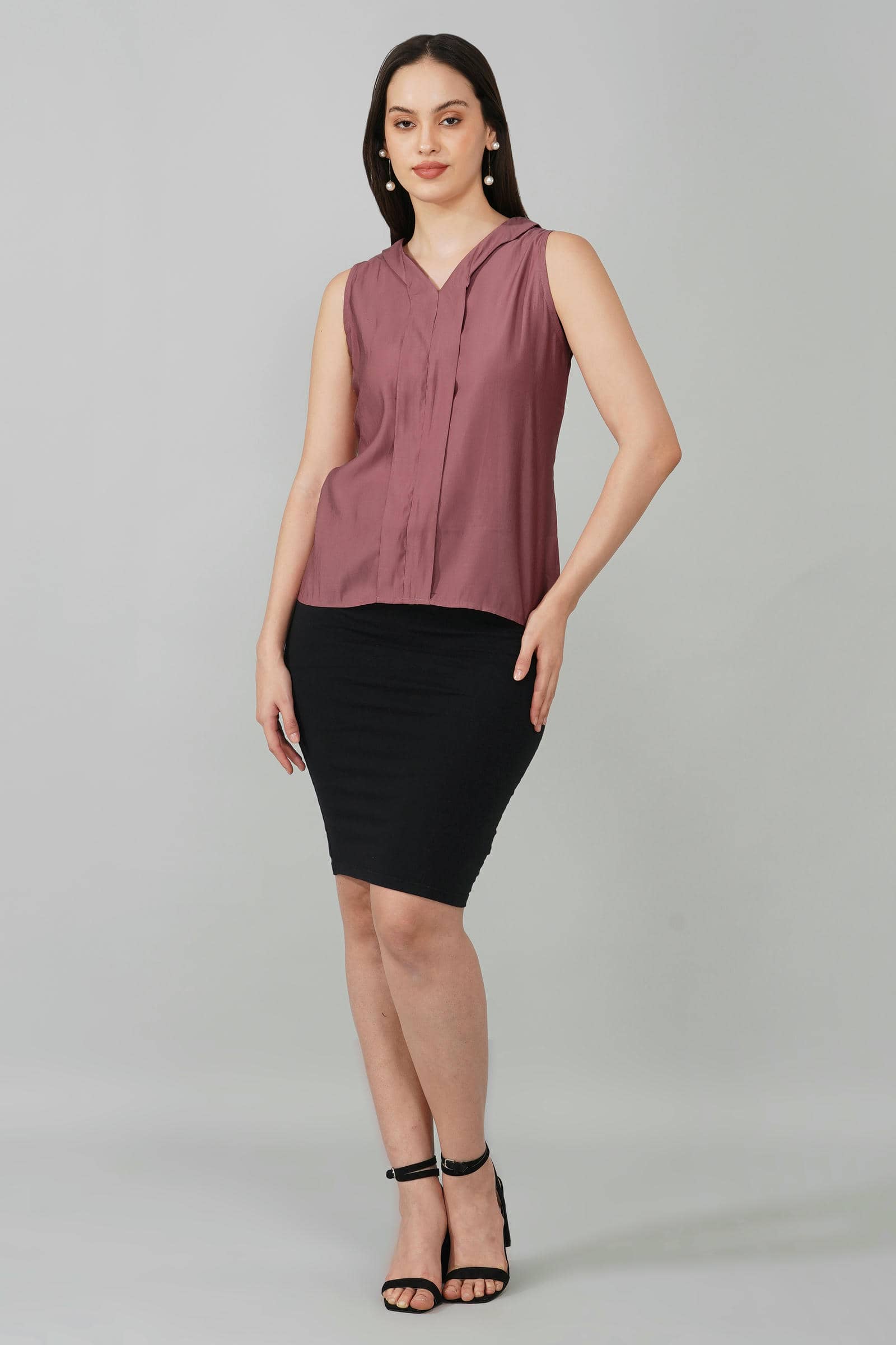 Sleeveless Pink Top