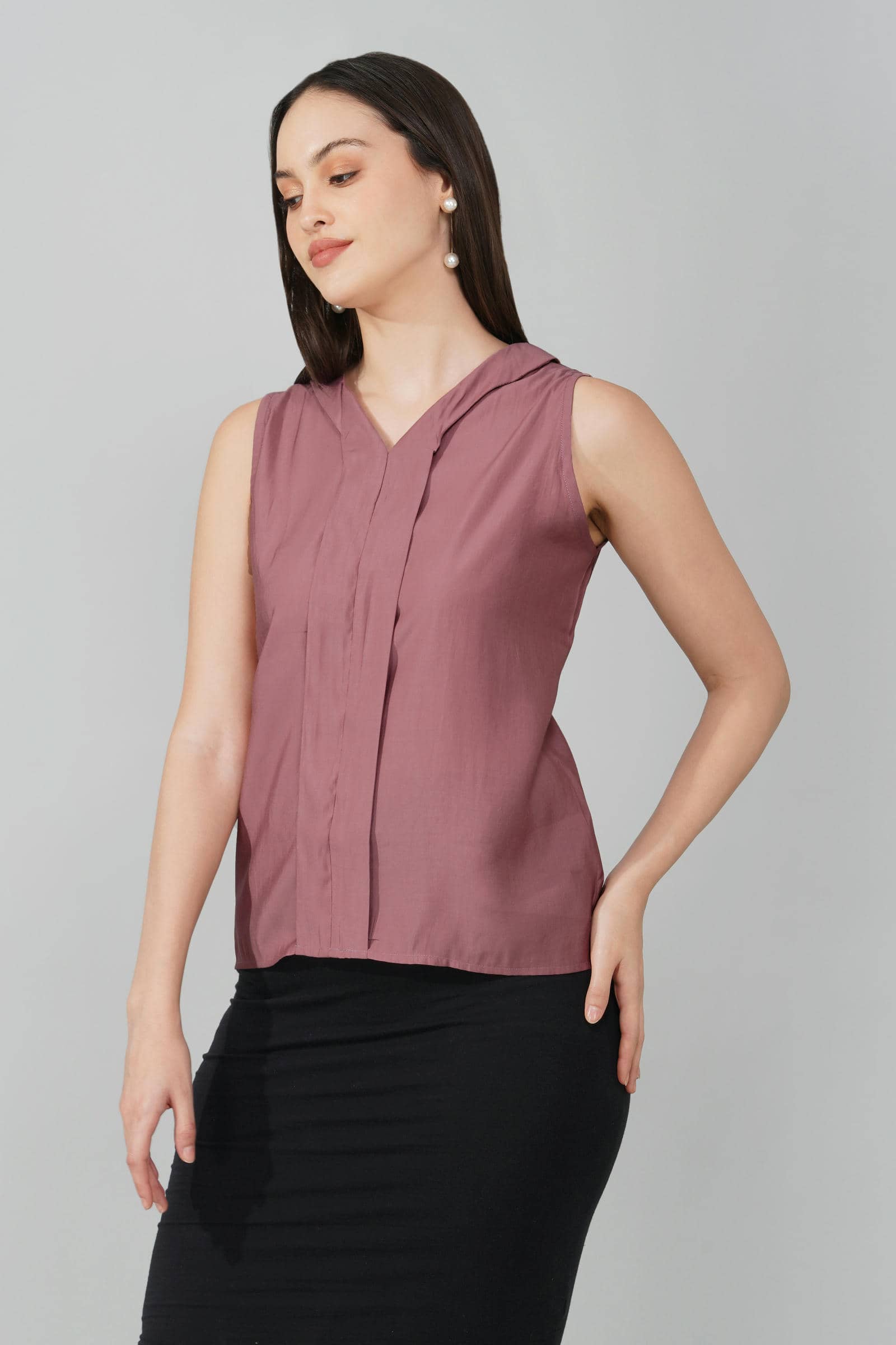 Sleeveless Pink Top