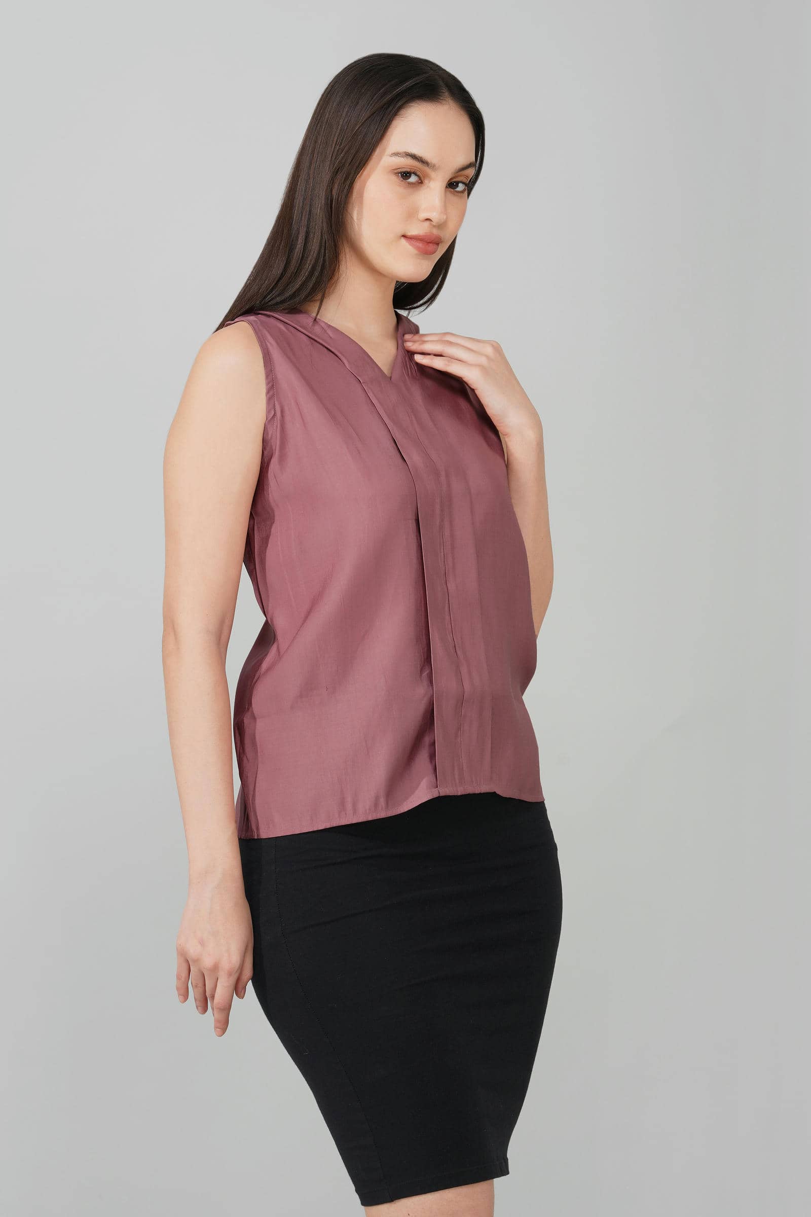 Sleeveless Pink Top