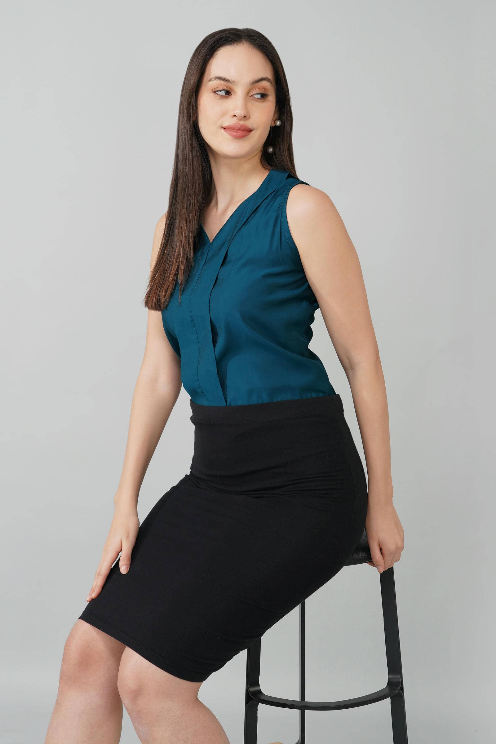 Teal Green Sleeveless Top