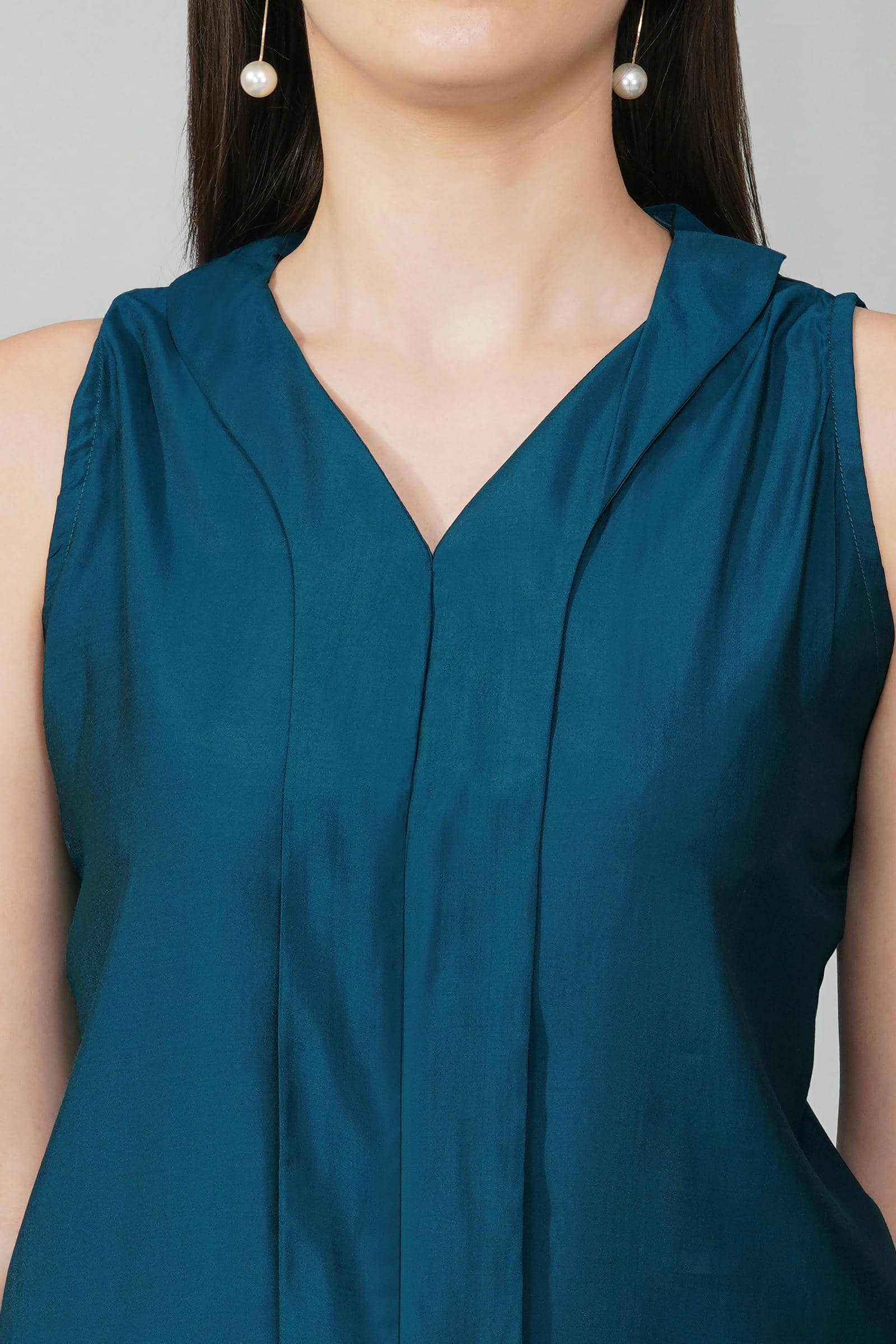 Teal Green Sleeveless Top