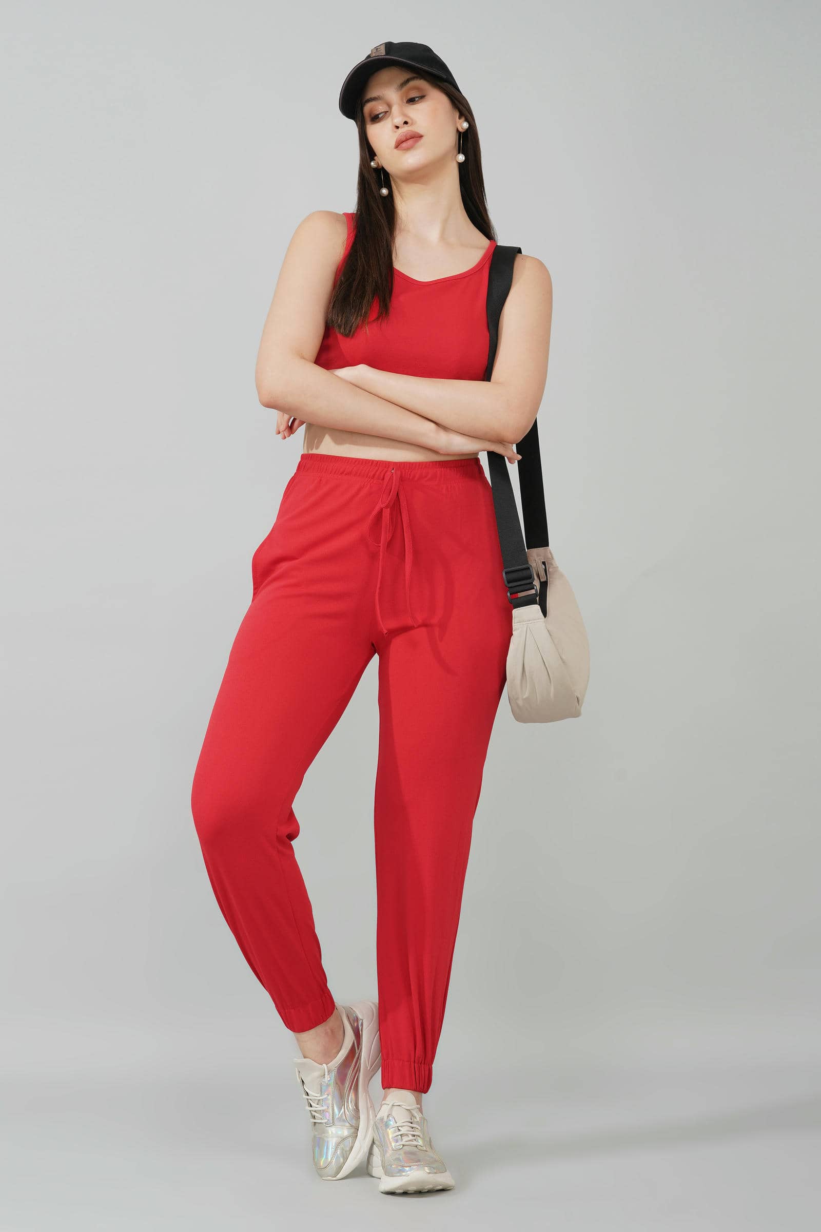 Red Tank & Jogger Set