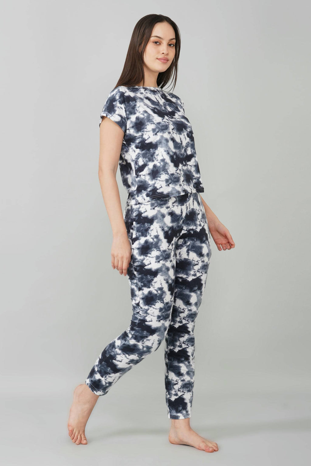 Blue Tie-Dye Coord Set
