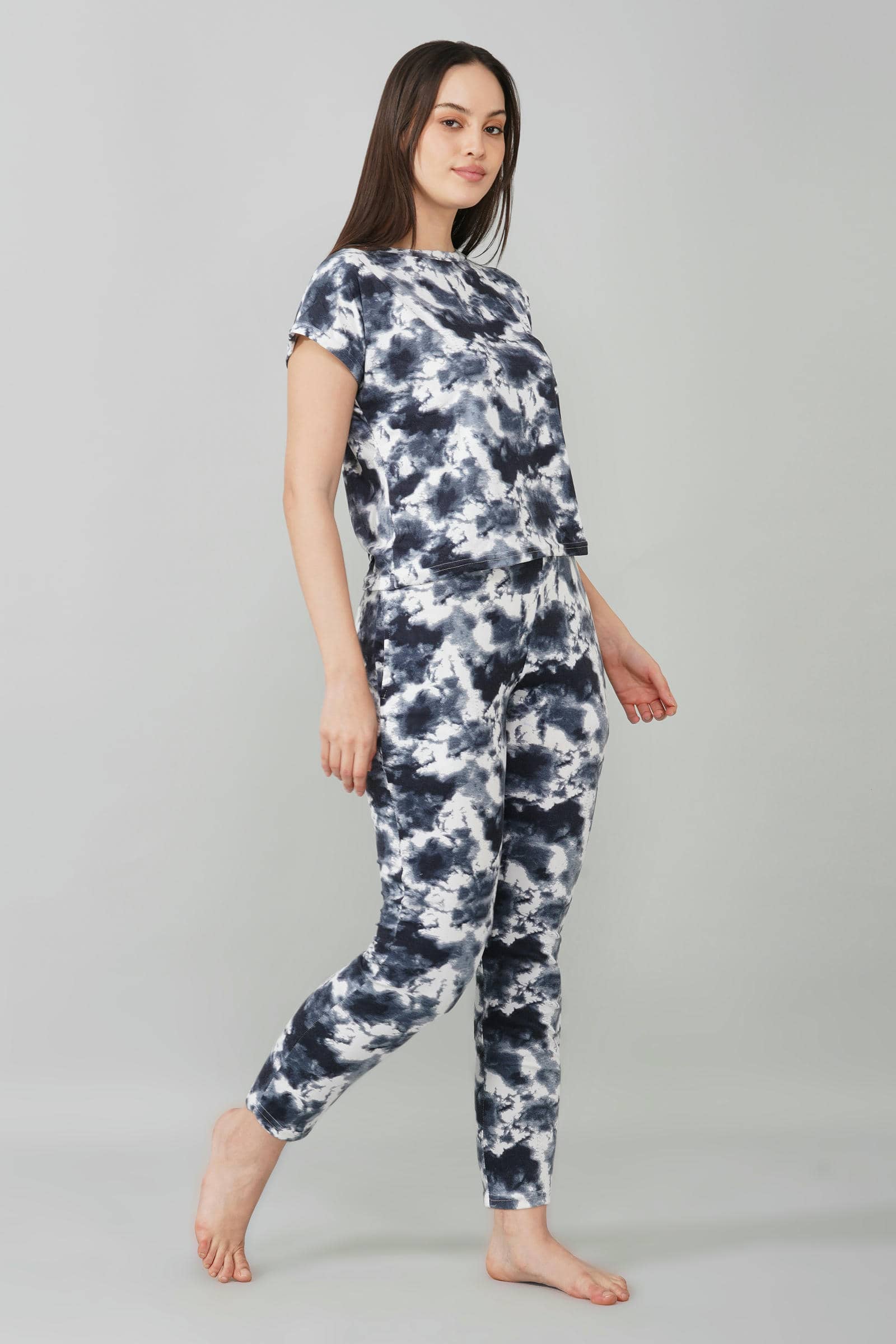 Blue Tie-Dye Coord Set
