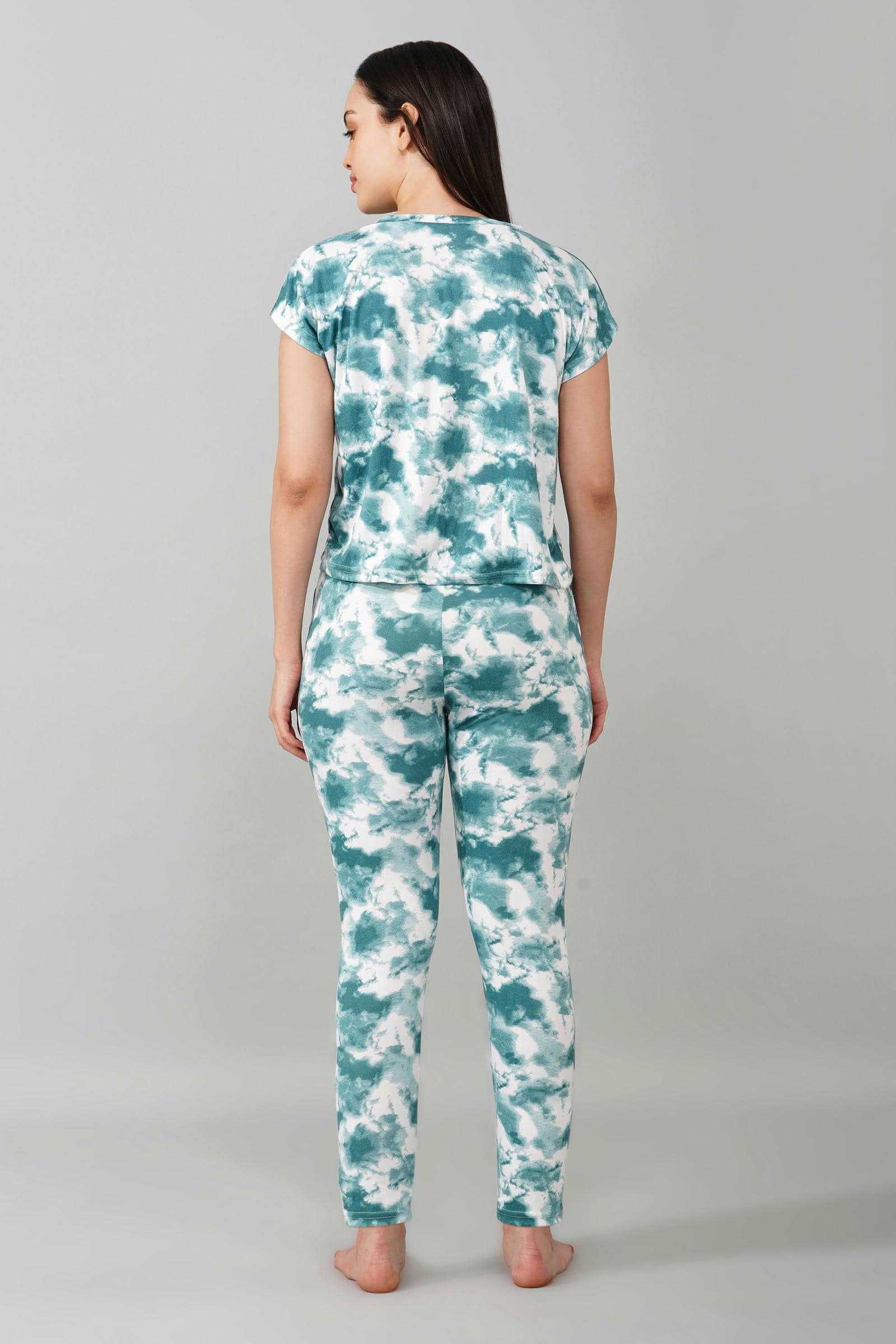 Green Tie-Dye Coord Set
