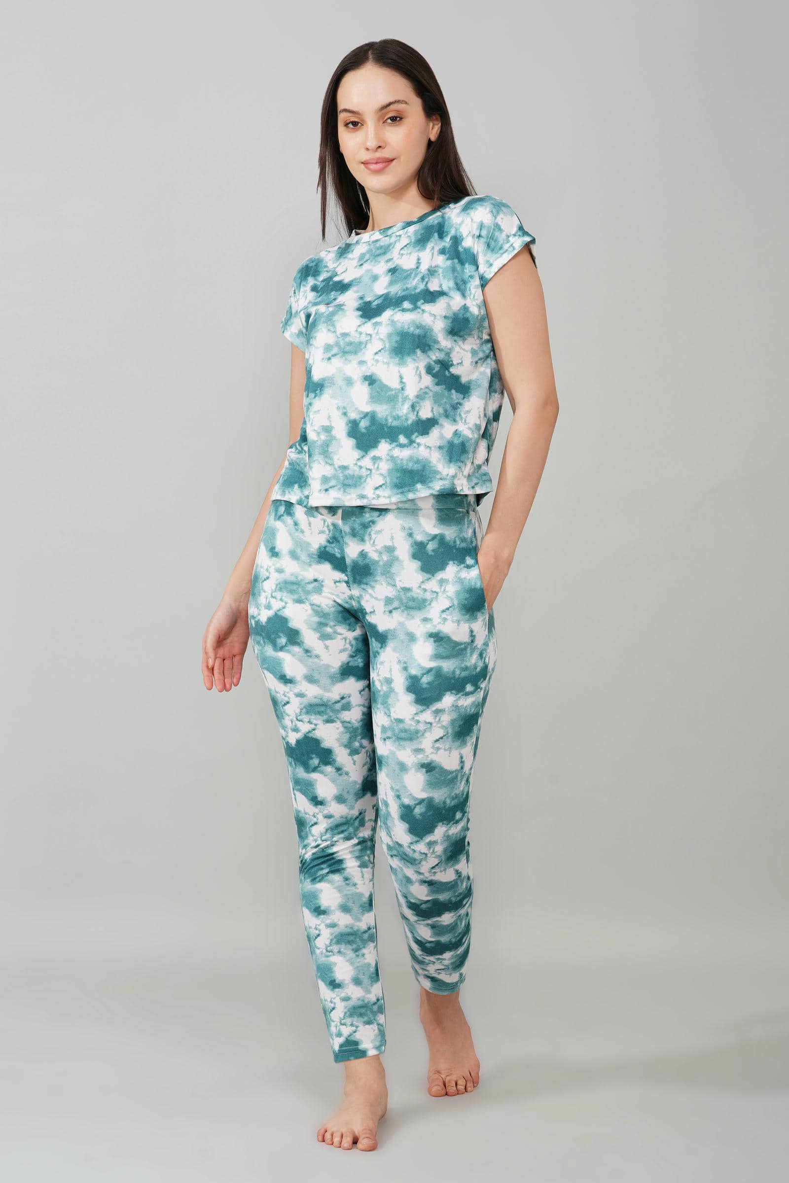 Green Tie-Dye Coord Set