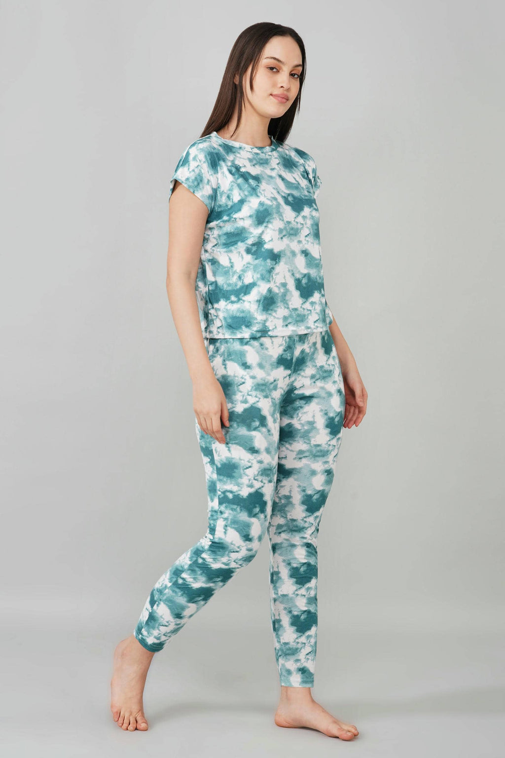Green Tie-Dye Coord Set