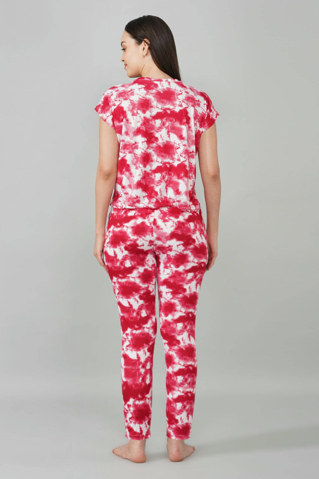 Red Tie-Dye Coord Set