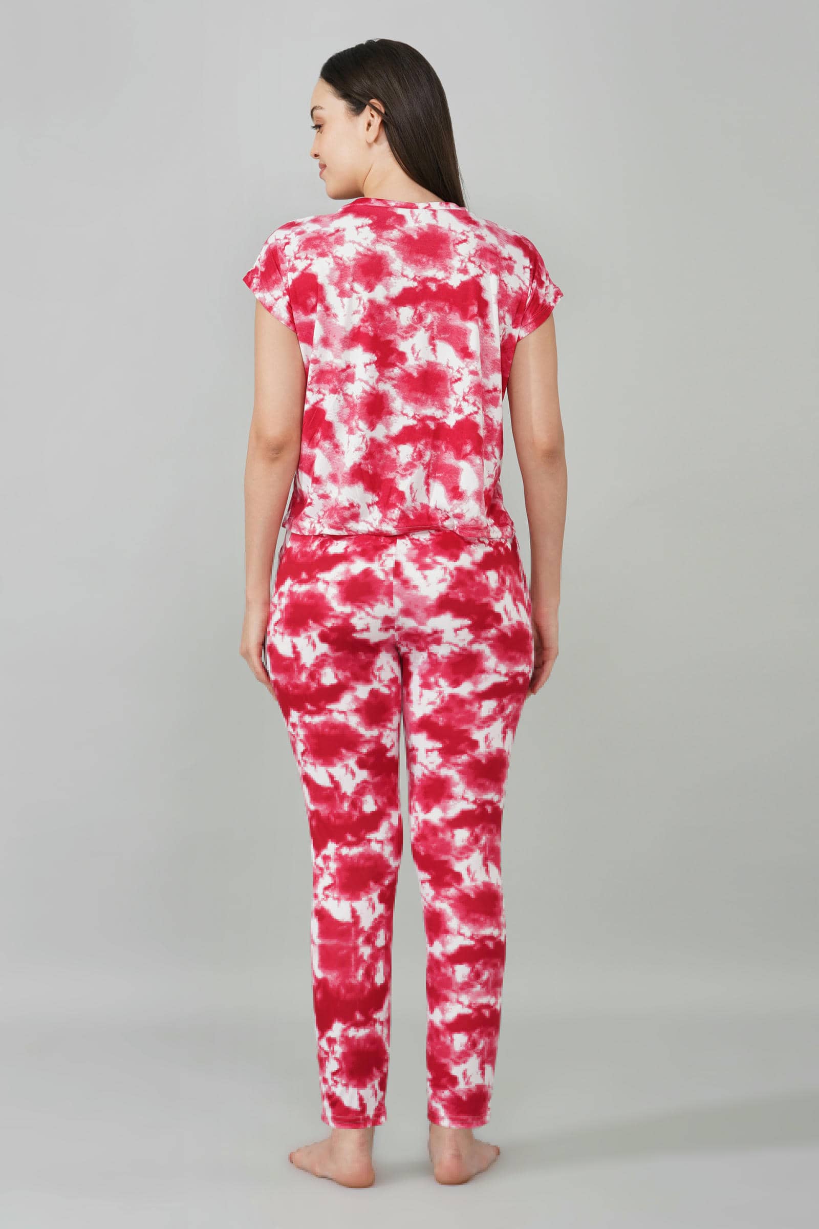Red Tie-Dye Coord Set